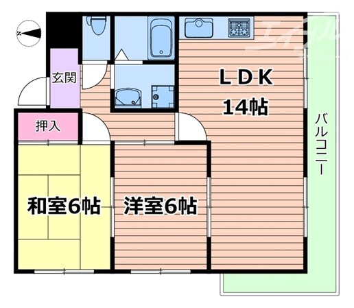 千里丘駅 徒歩5分 1階の物件間取画像